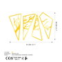 Wallity Bough Quad G Decoración de Pared de Metal Dorada (4 Piezas)